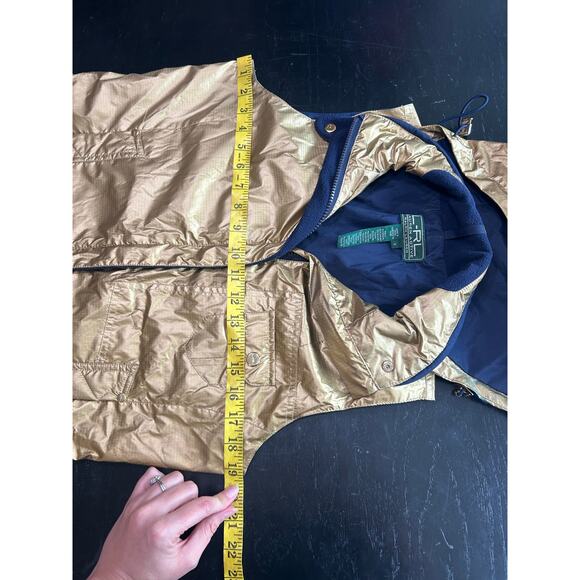 Lauren Ralph Lauren- Active- Gold Metallic Navy Blue- with detachable hood Small - Picture 5 of 9